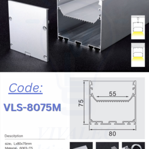 VLS 8075M Aluminum Profile for Office