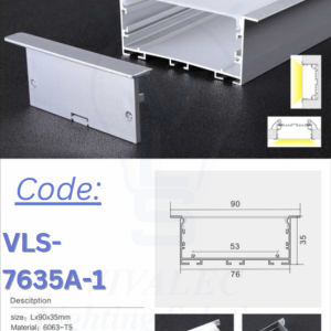 VLS 7635A-1 Aluminum Profile for Office
