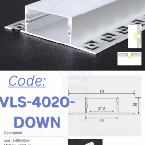 VLS 4020 DOWN Aluminum Profile for Office