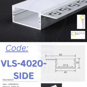 VLS 4020 SIDE Aluminum Profile for Office