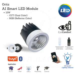 ORITZ VLS AI Smart LED Module12W CCT + RGB (Reflector Color)