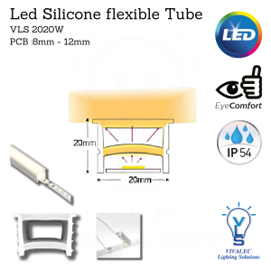 VLS 2020W LED Silicone Flexible Tube for led strip lighting