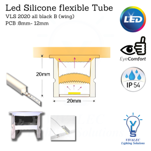 VLS 2020W LED Silicone Flexible Tube ( all black )