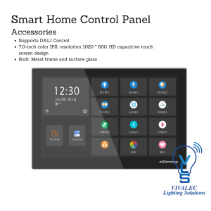 AiDiming Pe-X7 Smart Home Control Panel – 7” Touchscreen DALI Lighting Controller with Voice & App Integration