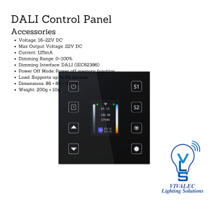 AiDiming PE-X1-DALI Smart Home Control Panel – DALI DT8 7” Touchscreen LED Dimmer with Wi-Fi & TUYA App Integration