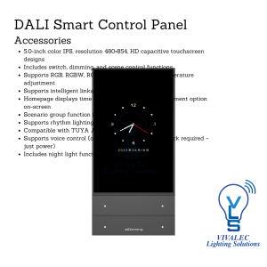AiDiming PE-X5 Smart DALI Lighting Control Panel – 5.0” Touchscreen with RGBW/CCT, TUYA & Voice Integration