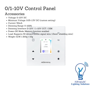 AiDiming PE-X1-10V Smart Control Panel – 0/1-10V Dimming & CCT Touch Controller with TUYA App and Voice Support