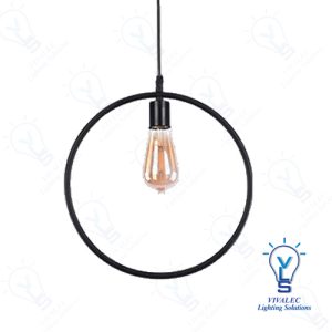 VLS Pendant Light Circle Metal Bar 3145 E27 / Lampu Hiasan Ruang Tamu / Geometric Vintage Style / For Restaurant, Dining, Cafe, Lounge area ( 2 Years Warranty )