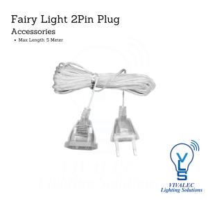 5 Meter Extension Fairy Lights with 2-Pin Plug - Decorative Indoor/Outdoor String Lights