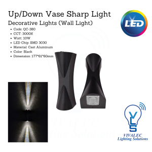 Up/Down Vase Sharp Wall Light QC-380 – 10W LED Decorative Lighting