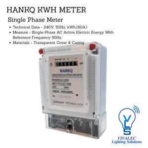 HANKQ Single Phase KWH Meter – 240V, 50Hz, 60A | Energy Measurement Device