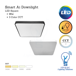 MoiSti Smart Ai LED Surface Light Square 96w 3C Tuya Controllable Color Temp Changing