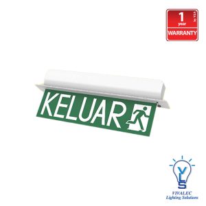 Vitalite VKS555/STS/RM LED Surface Single Side Led Keluar Sign - Slim Type Semi Recessed ( 1 Year Warranty )