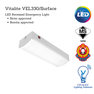 Vitalite VEL330/S LED Emergency Light - Surface Type  ( 1Year Warranty )