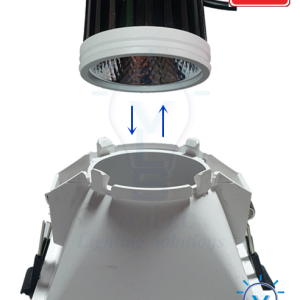 VLS Wallwash Anti-Glare MR16 Module 7W Warmwhite Square Retrofit Led Spotlight IMITOS M28 36Deg PF0.9 (2 Years Warranty)