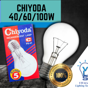 Chiyoda Incandescent light bulb A60 E27 Clear 40W , 60W, 100W mentol