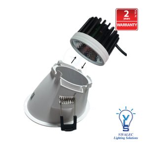 VLS Wallwash Anti-Glare MR16 Module 7W Round Retrofit Led Spotlight 3000K Warmwhite IMITOS M27 PF0.9 IP20