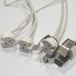 LED mr16 holder G5.3 LED Lamp Halogen Light Holder Base Wire With Clip