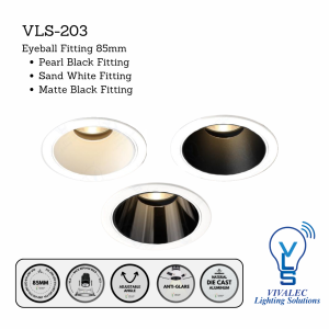 203 Anti-glare LED Spotlight Eyeball Fitting,LED SPOTLIGHT EYEBALL REPLACABLE BULB***!!! Fitting ONLY !!!*** [5year warranty]