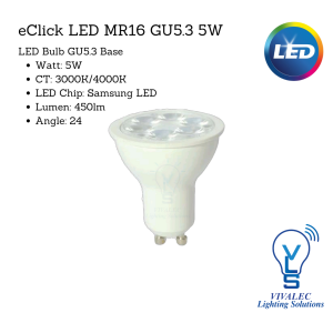 VLS LED MR16 GU10 5W + Dimmable