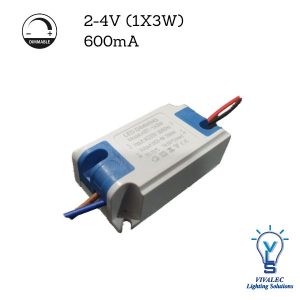 Led Driver 2-4V 600mA Dimmable for Eyeball , Cree XPE 3W