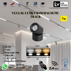 VLS 2.4G Ultra Thin 48v Surface Type LED Magnetic Track Light Dimmable 3 Color Changing LED CCT Tunable Bluetooth APP