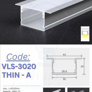 VLS-3020-THIN-A Aluminum Profile for Office