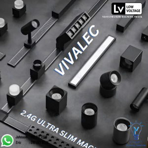 VLS 2.4G Ultra Thin 48v Surface Type Magnetic Rail Dimmable 3 Color Changing Driver and Remote control