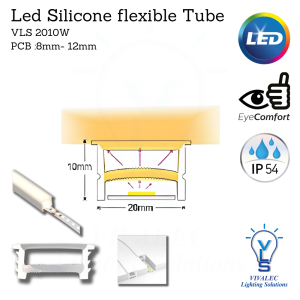 VLS 2010W LED Silicone Flexible Tube for led strips 2835 COB