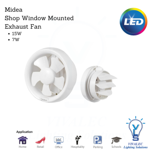 Midea VLS Shop Window Mounted Exhaust Fan 15W/7W