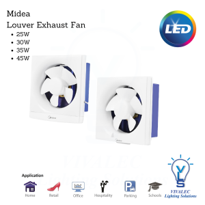 Midea VLS Louver Exhaust Fan 25W/30W/35W/45W