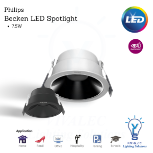 Philips VLS Becken LED Spotlight 7.5W – Low Glare | 3000K / 4000K