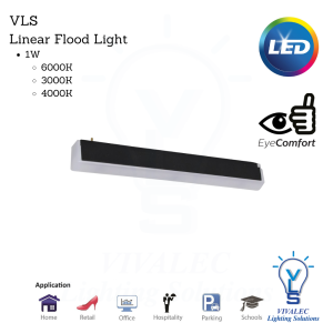 VLS Mini Magnetic Light Linear Flood Light 1W (3000K,4000K,6000K)