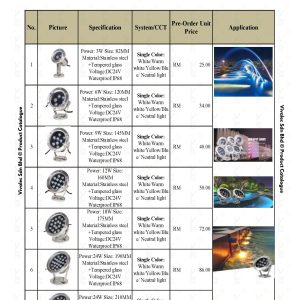 VLS Product Catalogue Fountain Light LED Water Light Architectural Lighting