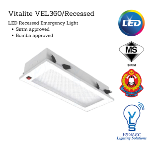 Vitalite VEL360/RT LED Emergency Light - Recessed Type ( 1Year Warranty )