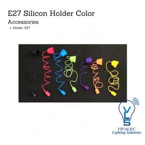 Colorful Silicon E27 Holder - Durable & Heat-Resistant Bulb Socket