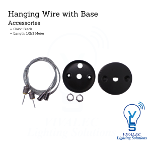 White Hanging Wire with Base - Durable & Adjustable Lighting Suspension Kit