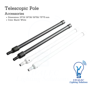 Fixed Telescopic Pole - Sturdy Lighting Support for Indoor & Outdoor Use