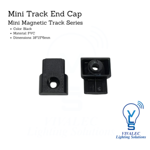 MT10 Mini Magnetic Track Rail End Cap - Sleek Finishing for 15x6mm Rails