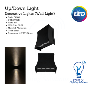 Up/Down Wall Light QC-88 – 8W LED Decorative Lighting
