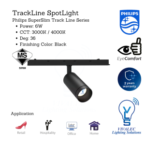 Philips SuperSlim Trackline Spotlight 6W | Magnetic 48V