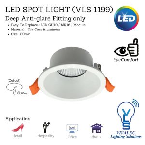VLS 1199 DEEP LED EYEBALL DOWNLIGHT FITTING